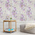 Blossoming Flowers Wallpaper Roll for Home Decoration, Pastel Color, 17.5"W x 33'L, Self-Adhesive Purple Clearhalo 'Country wall decor' 'Rustic' 'Wallpaper' Wall Decor' 1042185