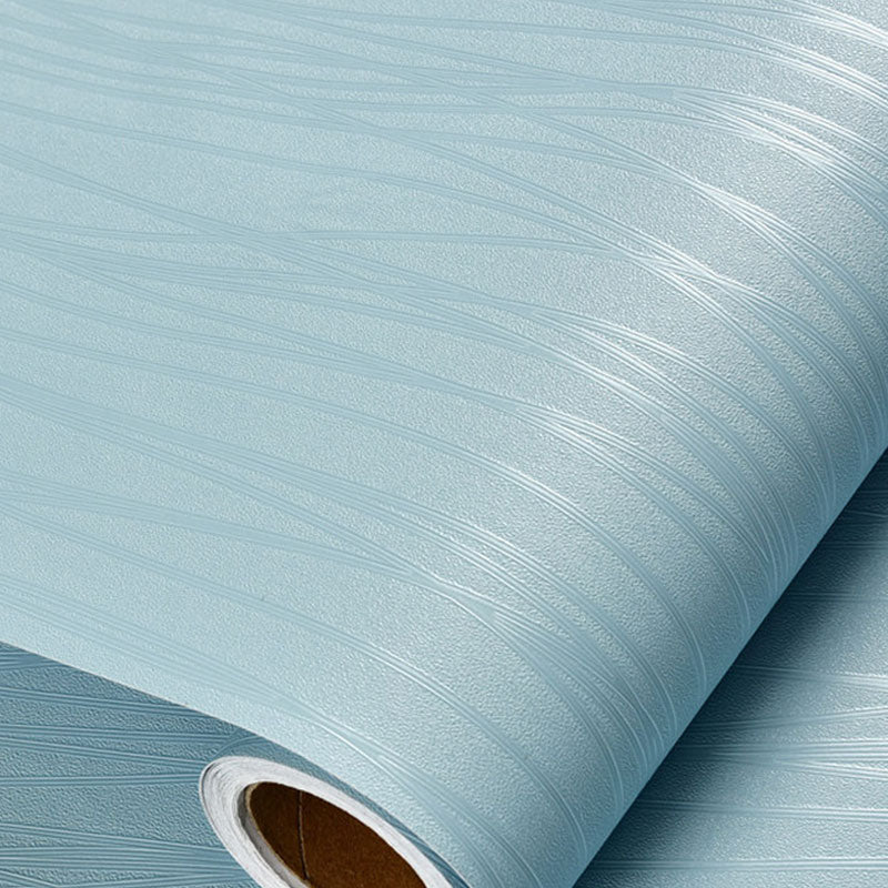 29.5' x 23.5" Minimalist Wallpaper Roll for Girl's Bedroom with Linear Pattern in Natural Color, Peel and Stick Light Blue Clearhalo 'Modern wall decor' 'Modern' 'Wallpaper' Wall Decor' 1042224