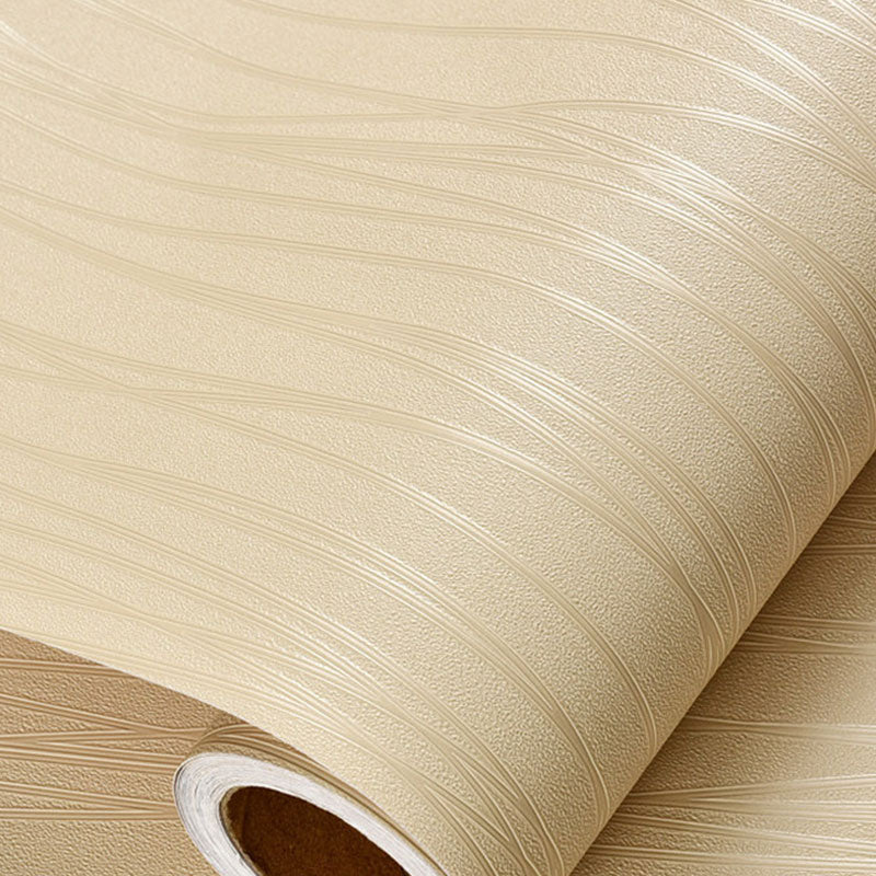 29.5' x 23.5" Minimalist Wallpaper Roll for Girl's Bedroom with Linear Pattern in Natural Color, Peel and Stick Beige Clearhalo 'Modern wall decor' 'Modern' 'Wallpaper' Wall Decor' 1042226
