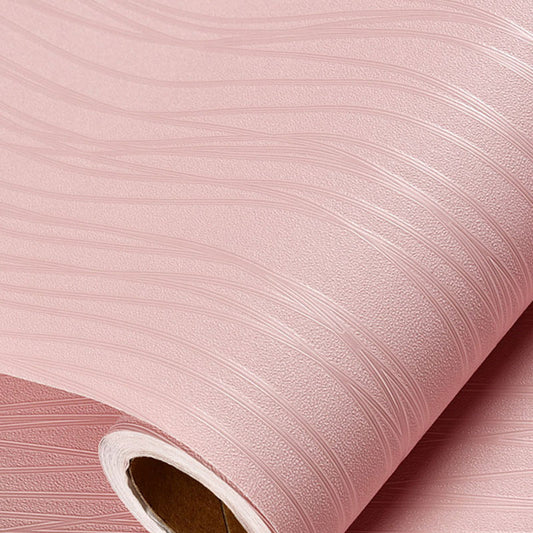 29.5' x 23.5" Minimalist Wallpaper Roll for Girl's Bedroom with Linear Pattern in Natural Color, Peel and Stick Pink Clearhalo 'Modern wall decor' 'Modern' 'Wallpaper' Wall Decor' 1042228