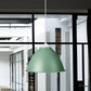 Industrial Dome Shade Pendant Light 1 Light Aluminum Ceiling Fixture in Frosted Green/Yellow for Dining Room Clearhalo 'Ceiling Lights' 'Modern Pendants' 'Modern' 'Pendant Lights' 'Pendants' Lighting' 1044103