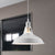 Farmhouse Barn Shade Hanging Lamp 10.5/12/15 Inch Wide 1 Light Metallic Pendant Light Fixture in Black/White for Hotel White Clearhalo 'Art Deco Pendants' 'Black' 'Cast Iron' 'Ceiling Lights' 'Ceramic' 'Crystal' 'Industrial Pendants' 'Industrial' 'Metal' 'Middle Century Pendants' 'Pendant Lights' 'Pendants' 'Rustic Pendants' 'Tiffany' Lighting' 1044139