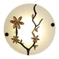 Flower Branch Bedside Mural Wall Lamp Opal Frosted Glass LED Asia Wall Mounted Light in Gold Clearhalo 'Wall Lamps & Sconces' 'Wall Lights' Lighting' 1046872