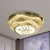Hand-Cut Crystal Stainless Steel Flushmount Musical Note LED Simple Light Fixture Ceiling