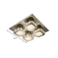 Stainless Steel Cubic Flush Mount Spotlight Contemporary Beveled Crystal LED Corridor Ceiling Lamp Clearhalo 'Ceiling Lights' 'Close To Ceiling Lights' 'Close to ceiling' 'Semi-flushmount' Lighting' 1047308