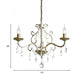 Candlestick Crystal Drip Ceiling Pendant Light Traditional 3 Lights Guest Room Chandelier in Gold Clearhalo 'Ceiling Lights' 'Chandeliers' Lighting' options 1047312
