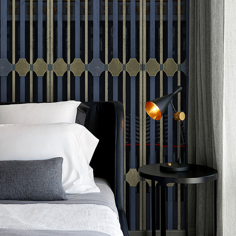 Whole Photography Original Wall Mural Decal for Bedroom Decoration with Railing Design in Natural Color Blue Clearhalo 'Wall Decor' 'Wall Mural' 1048086