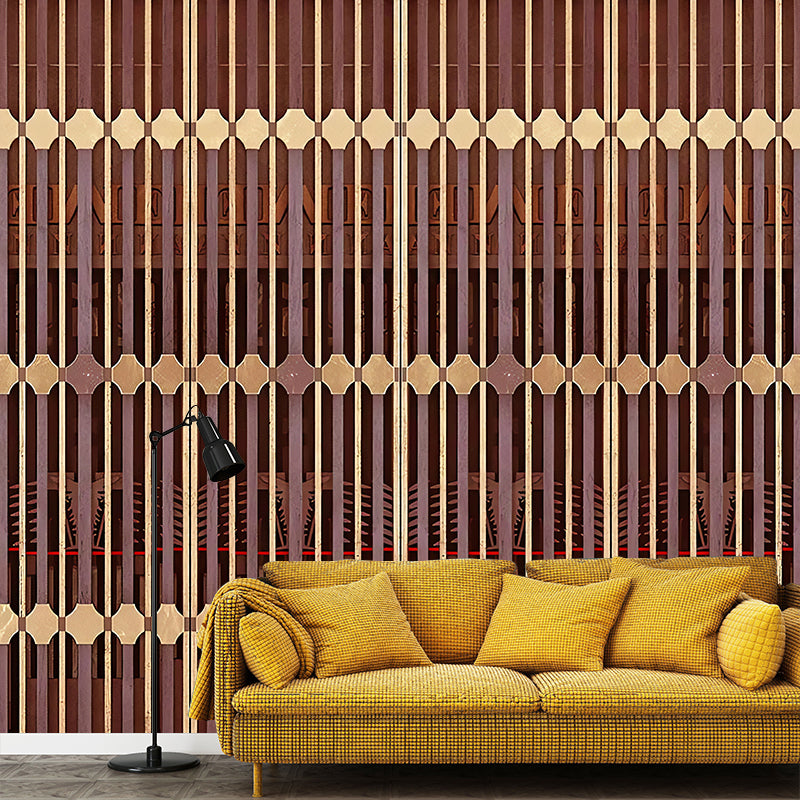 Whole Photography Original Wall Mural Decal for Bedroom Decoration with Railing Design in Natural Color Red Clearhalo 'Wall Decor' 'Wall Mural' 1048091