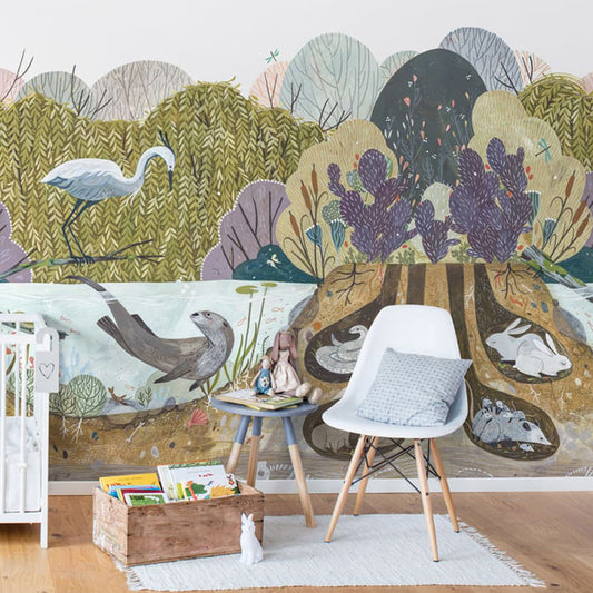 Whole Simple Wall Mural Decal in Brown Various Animal Wall Decor, Personalized Size Available Clearhalo 'Wall Decor' 'Wall Mural' 1048285