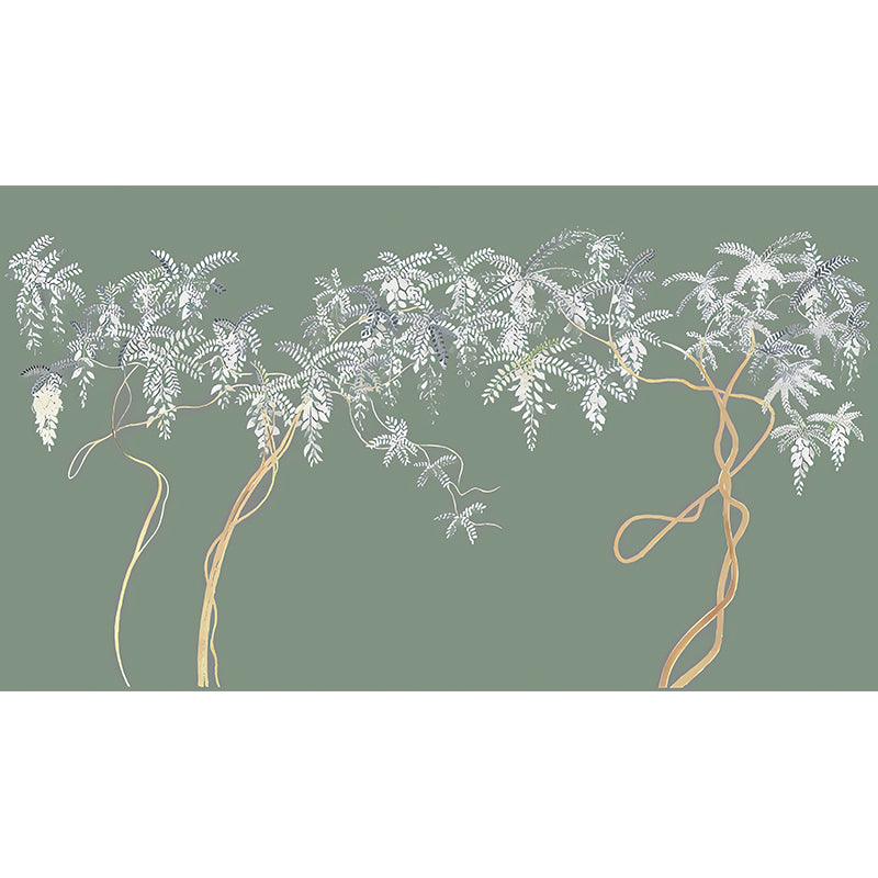 Entwined Trees Wall Mural Decal for Accent Wall, Natural Color, Personalized Size Available Clearhalo 'Wall Decor' 'Wall Mural' 1048317