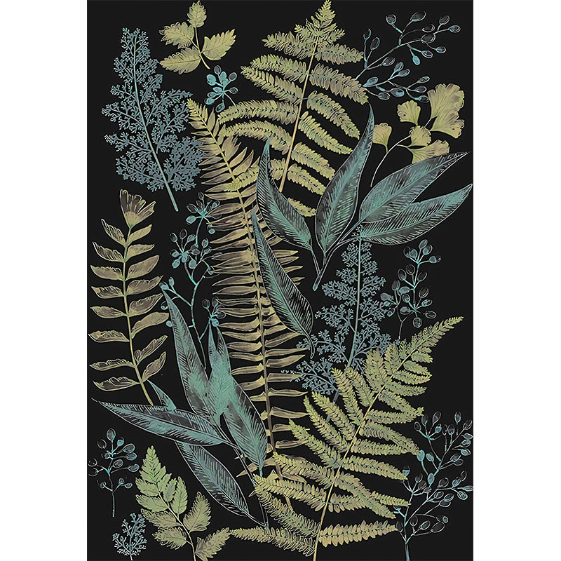 Simplicity Tropical Leaves Wall Covering Guest Room Wall Mural Decal, Made to Measure Clearhalo 'Wall Decor' 'Wall Mural' 1048331