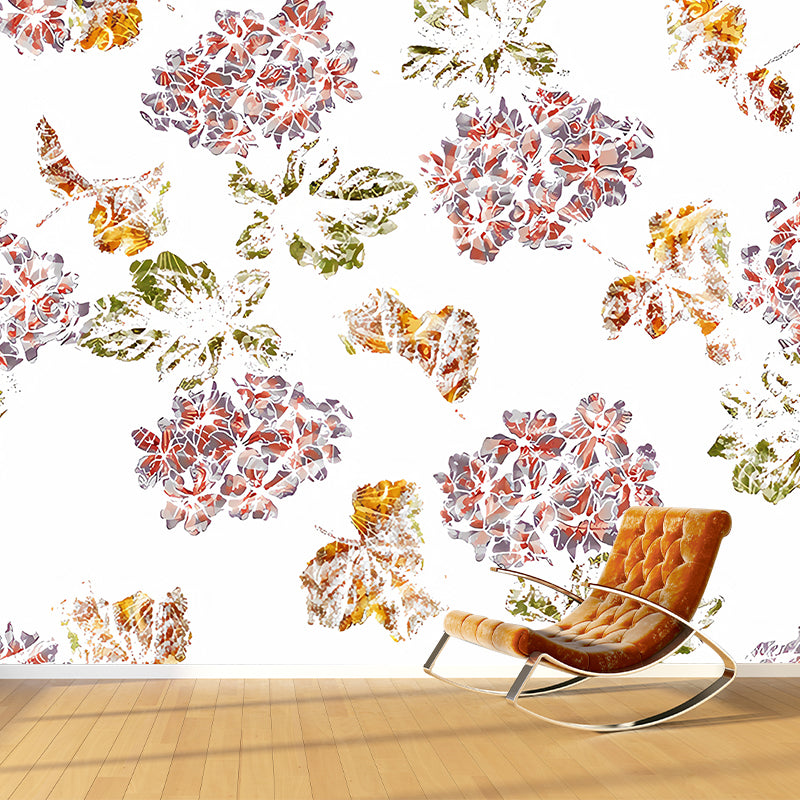 Moisture-Resistant Blossoms Wall Mural Minimalist Wall Covering for Living Room Decoration Clearhalo 'Wall Decor' 'Wall Mural' 1048398