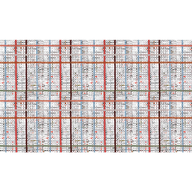 Simple Grid Wall Mural for Study Room Decoration, Custom-Printed Wall Covering in Pastel Grey Clearhalo 'Wall Decor' 'Wall Mural' 1048443