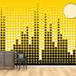 City Scenery Wall Mural Decal for Coffee Shop Decoration Nordic Wall Covering in Black and Yellow, Custom-Printed Clearhalo 'Wall Decor' 'Wall Mural' 1048580