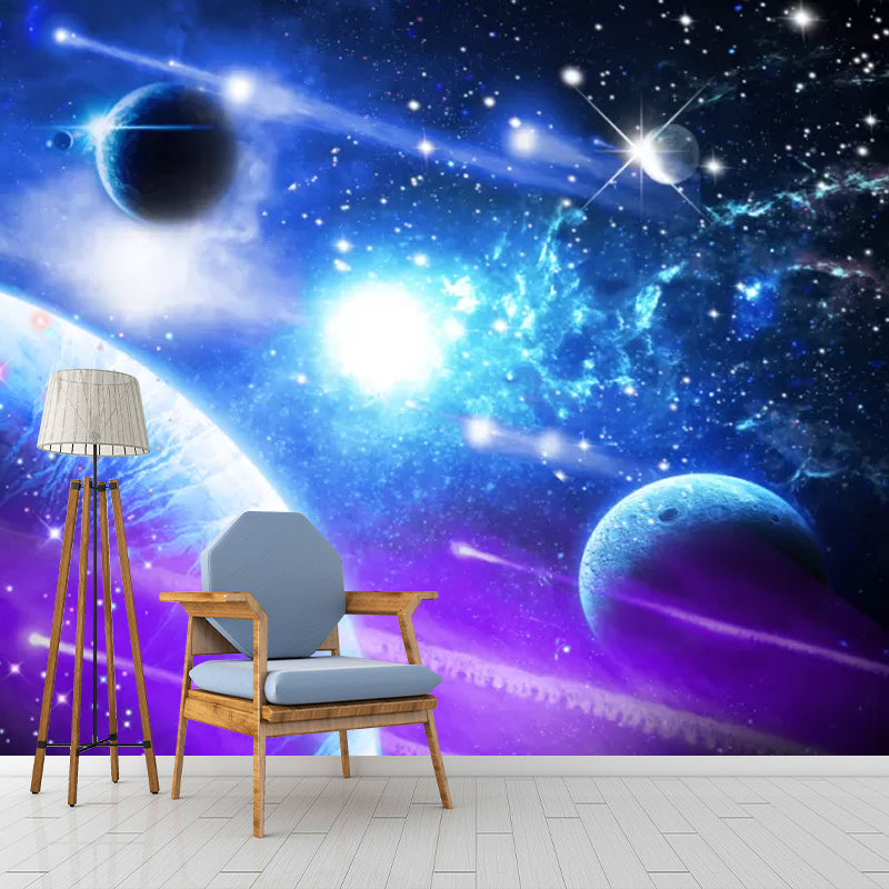 Photo Style Galaxy Wall Mural Extra Large Wall Covering for Ceiling Decor, Made to Measure Clearhalo 'Wall Decor' 'Wall Mural' 1048677