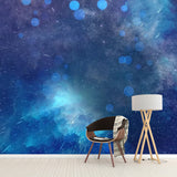 Big Deep Space Wall Mural for Ceiling Decoration Nebula Wall Art in Blue, Stain-Resistant