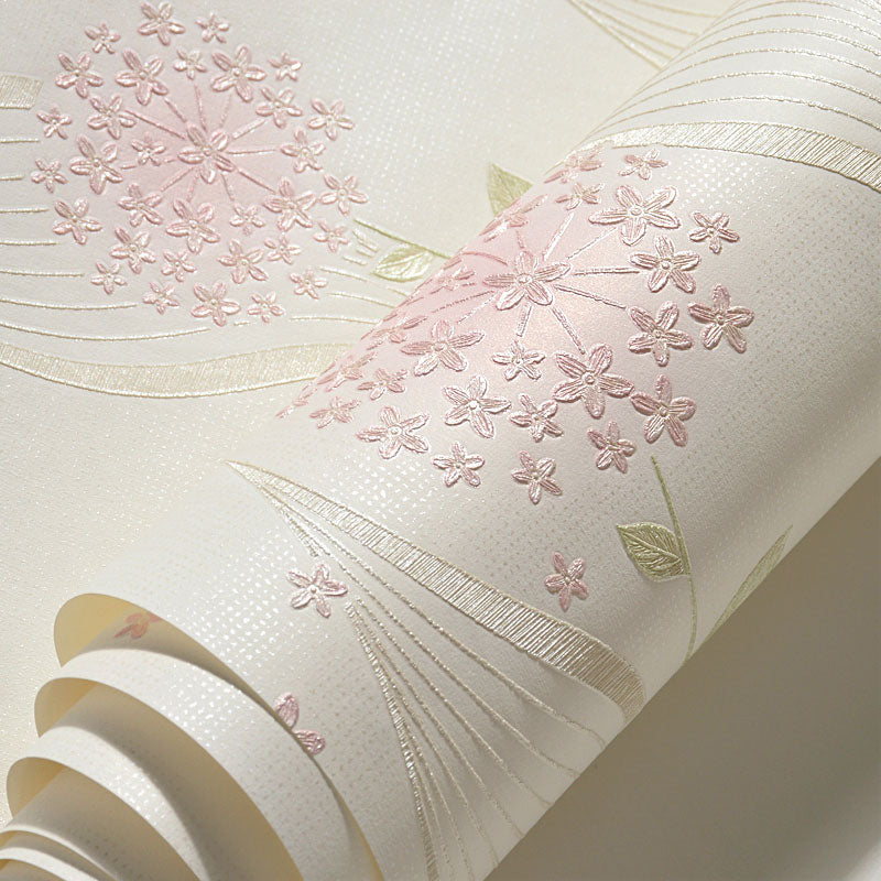 Simple Dandelion Wall Covering Strain-Resistant Wallpaper Roll for Children's Bedroom, Peel and Stick Clearhalo 'Wall Decor' 'Wallpaper' 1049214