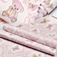 Cartoon Bear Wall Decor in Pastel Color Vinyl Wallpaper Roll for Kid, 23.5-inch x 29.5-foot, Self-Adhesive Clearhalo 'Wall Decor' 'Wallpaper' 1049222
