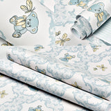 Cartoon Bear Wall Decor in Pastel Color Vinyl Wallpaper Roll for Kid, 23.5-inch x 29.5-foot, Self-Adhesive Clearhalo 'Wall Decor' 'Wallpaper' 1049225