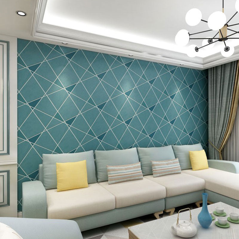 Neutral Color Flock Textured Wallpaper 31'L x 20.5"W Color Block Wall Decor for Accent Wall Dark Blue Clearhalo 'Modern wall decor' 'Modern' 'Wallpaper' Wall Decor' 1049378