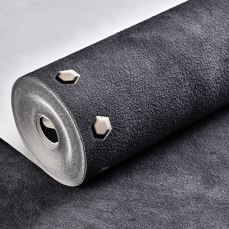 Stain-Resistant Vertical Stripe Wall Covering Flock Wallpaper for Guest Room Decoration Clearhalo 'Modern wall decor' 'Modern' 'Wallpaper' Wall Decor' 1049415