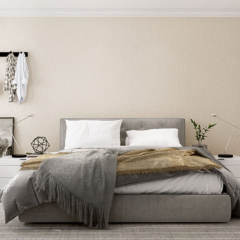 Silver Textured Wall Decor in Soft Color Plaster Wallpaper Roll for Living Room, 20.5 in x 33 ft Clearhalo 'Modern wall decor' 'Modern' 'Wallpaper' Wall Decor' 1049450