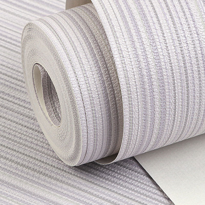 Contemporary Stripe Wall Covering for Living Room Decor, Personalized Size Wallpaper Roll in Natural Color Purple Clearhalo 'Modern wall decor' 'Modern' 'Wallpaper' Wall Decor' 1049512