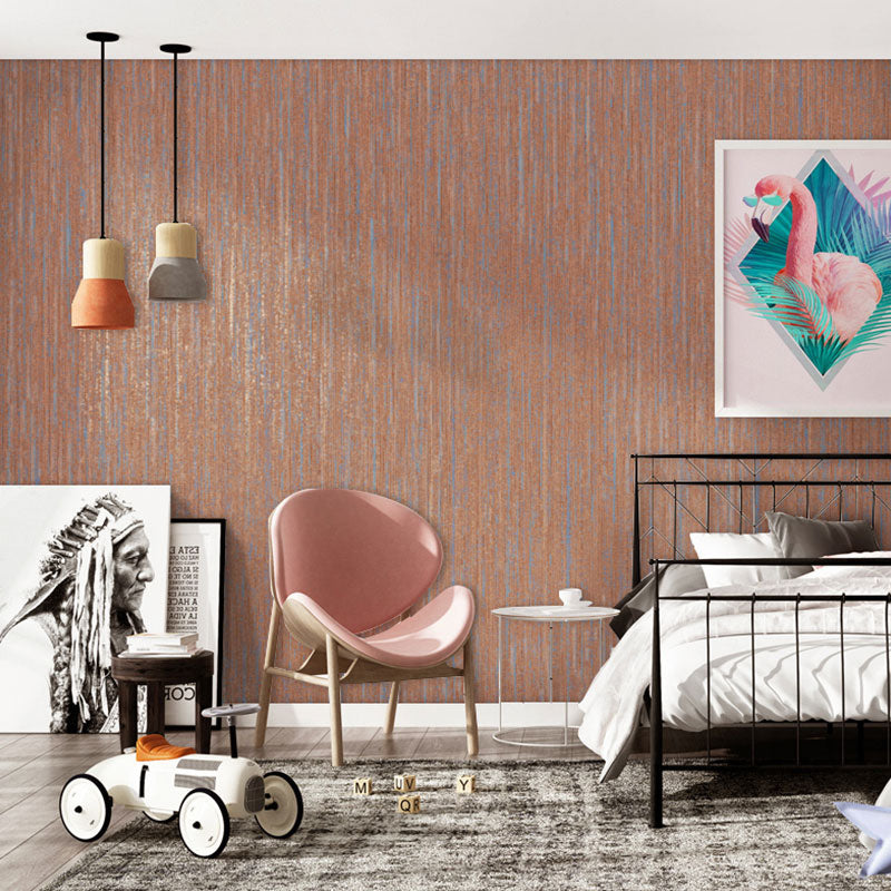 Moisture-Resistant Linen Pattern Wallpaper for Living Room Decoration in Orange, 20.5"W x 33'L Clearhalo 'Modern wall decor' 'Modern' 'Wallpaper' Wall Decor' 1049538