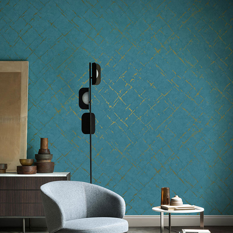 Water-Resistant Textured Wallpaper 20.5-inch x 33-foot Contemporary Wall Decor for Dining Room Dark Blue Clearhalo 'Modern wall decor' 'Modern' 'Wallpaper' Wall Decor' 1049568