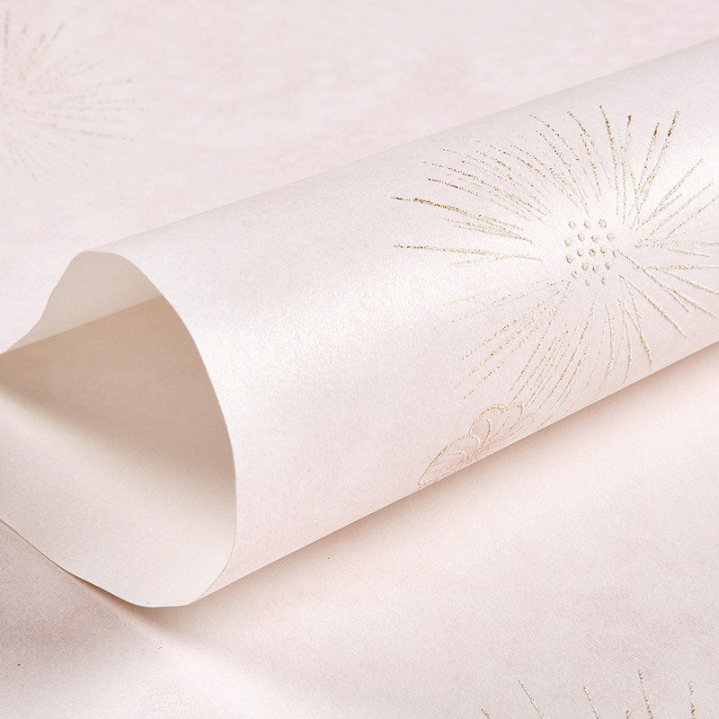 Moisture-Resistant Floral Design Wallpaper Roll Rustic Wall Decor for Coffee Shop, 20.5" by 33' Light Pink Clearhalo 'Country wall decor' 'Rustic' 'Wallpaper' Wall Decor' 1049680