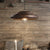 1 Bulb Hanging Lamp Antique Style Round Shade Metallic Suspended Light in Rust for Dining Table Rust Clearhalo 'Art Deco Pendants' 'Cast Iron' 'Ceiling Lights' 'Ceramic' 'Crystal' 'Industrial Pendants' 'Industrial' 'Metal' 'Middle Century Pendants' 'Pendant Lights' 'Pendants' 'Tiffany' Lighting' 105424