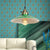 Metallic Saucer Suspended Light Vintage Style 1 Bulb Dining Table Hanging Lamp in Green Green Clearhalo 'Art Deco Pendants' 'Cast Iron' 'Ceiling Lights' 'Ceramic' 'Crystal' 'Industrial Pendants' 'Industrial' 'Metal' 'Middle Century Pendants' 'Pendant Lights' 'Pendants' 'Tiffany' Lighting' 105507