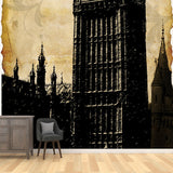 Stain-Resistant London Big Ben Mural Customized Size Wall Art for Home Decoration