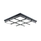 Contemporary Square/Rectangle Flush Mount Light Acrylic 6/9 Lights Living Room Ceiling Lamp in Black/White, Warm/White Lighting Clearhalo 'Ceiling Lights' 'Close To Ceiling Lights' 'Close to ceiling' 'Flush mount' Lighting' 1061594