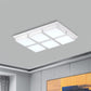 Contemporary Square/Rectangle Flush Mount Light Acrylic 6/9 Lights Living Room Ceiling Lamp in Black/White, Warm/White Lighting Clearhalo 'Ceiling Lights' 'Close To Ceiling Lights' 'Close to ceiling' 'Flush mount' Lighting' 1061598