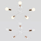 Nordic Metal Sputnik Ceiling Flush Mount Light 5/10 Lights White/Black Bedroom Semi Flush Ceiling Light Clearhalo 'Ceiling Lights' 'Close To Ceiling Lights' 'Close to ceiling' 'Semi-flushmount' Lighting' 106160