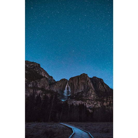 Blue Sky and Mountain Mural Moisture-Resistant Wall Art for Living Room Decoration