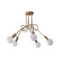 Modern Ceiling Lights Living Room, Large Semi Flush Mount Light with Metal Twist Arm Clearhalo 'Ceiling Lights' 'Close To Ceiling Lights' 'Close to ceiling' 'Semi-flushmount' Lighting' 106186