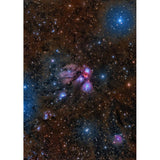 Fashion Galaxy Wall Decor in Orange and Blue Ceiling Wall Mural Decal, Personalized Size Available