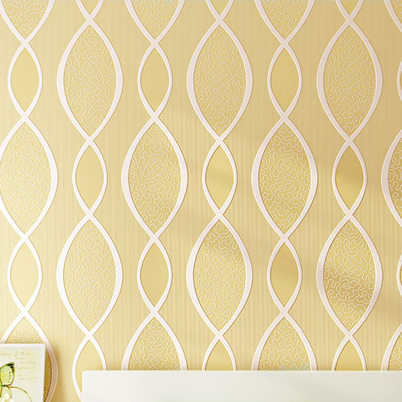 Decorative Trellis Wallpaper Roll Non-Woven Fabric Nordic Wall Covering for Bedroom, 33' by 20.5" Beige Clearhalo 'Modern wall decor' 'Modern' 'Wallpaper' Wall Decor' 1061999