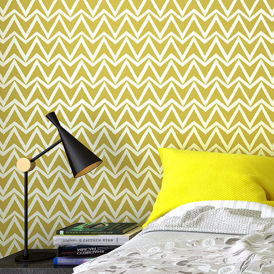 Light Color Nordic Wallpaper Roll 33 ft. x 20.5 in Geometries Wall Decor for Dining Room Yellow Clearhalo 'Modern wall decor' 'Modern' 'Wallpaper' Wall Decor' 1062017