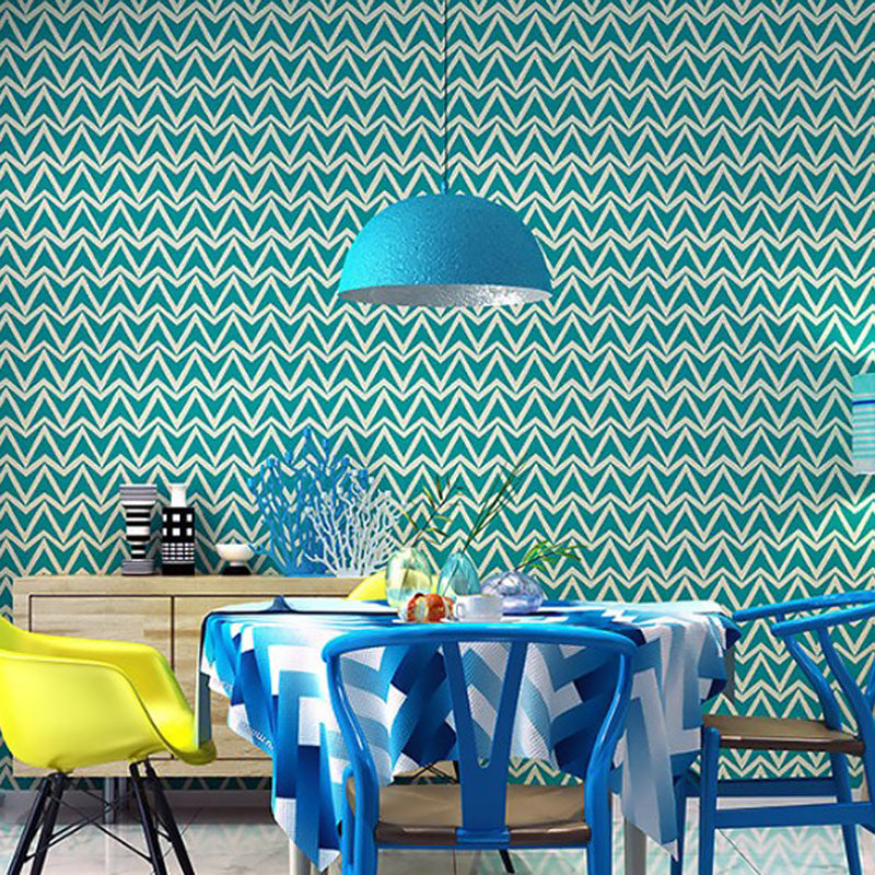 Light Color Nordic Wallpaper Roll 33 ft. x 20.5 in Geometries Wall Decor for Dining Room Blue Clearhalo 'Modern wall decor' 'Modern' 'Wallpaper' Wall Decor' 1062023
