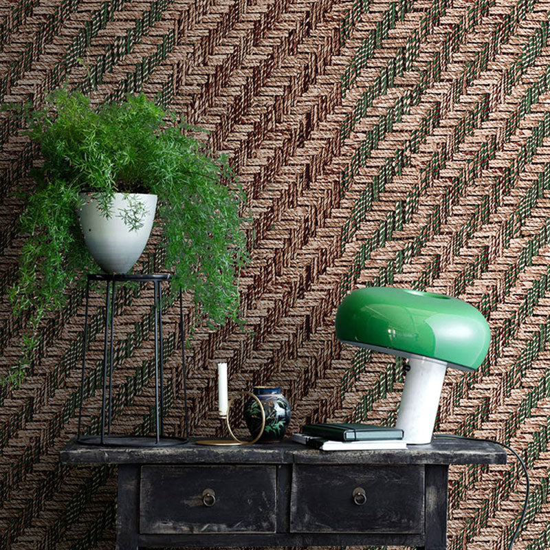 Aesthetic Woven Linen Wallpaper Roll for Home Decoration in Natural Color, 20.5"W x 33'L Light Green Clearhalo 'Wall Decor' 'Wallpaper' 1062044