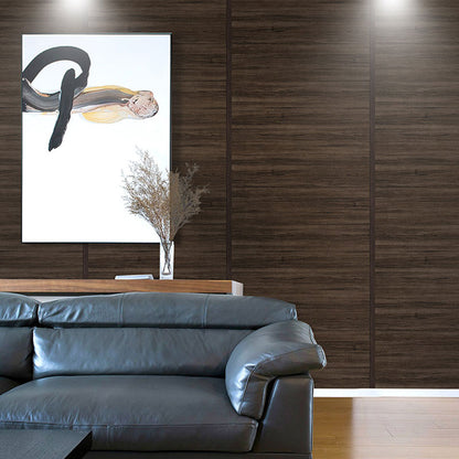 Japanese Wood Effect Wallpaper Roll for Home Decoration, 57.1 sq ft. Wall Covering in Natural Color Dark Coffee Clearhalo 'Wall Decor' 'Wallpaper' 1062077