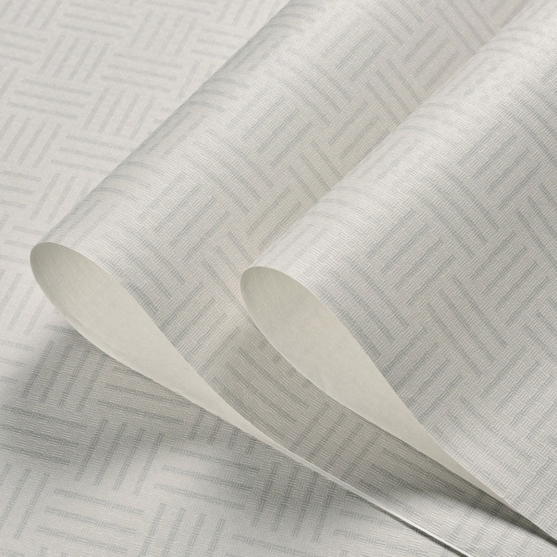 33' x 20.5" Grasswoven Wallpaper Roll for Bedroom Asia Inspired Wall Covering in Neutral Color, Stain-Resistant Clearhalo 'Wall Decor' 'Wallpaper' 1062086