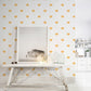 Loving Hearts Wallpaper Roll for Kids Bedroom in Neutral Color, Non-Woven, 20.5"W x 33'L Yellow Clearhalo 'Wall Decor' 'Wallpaper' 1062116