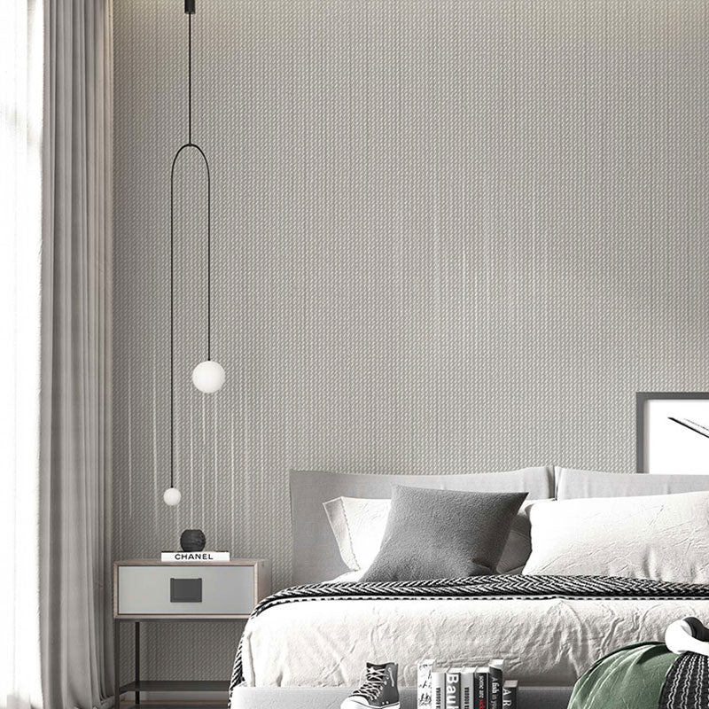 Textured Surface Wall Covering in Soft Color Non-Woven Fabric Wallpaper for Home Decor, 31'L x 20.5"W Cream Gray Clearhalo 'Modern wall decor' 'Modern' 'Wallpaper' Wall Decor' 1062179