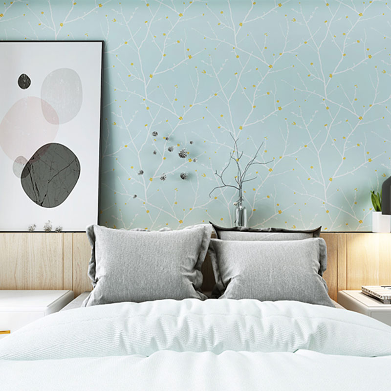 Countryside Wall Covering in Soft Color Branch Wallpaper Roll, 20.5-inch x 33-foot Clearhalo 'Country wall decor' 'Rustic' 'Wallpaper' Wall Decor' 1062253