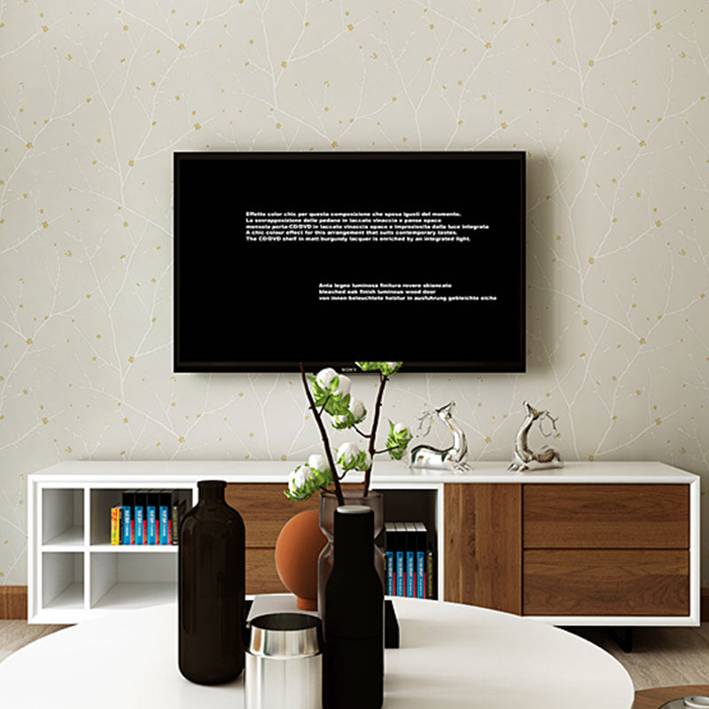 Countryside Wall Covering in Soft Color Branch Wallpaper Roll, 20.5-inch x 33-foot Clearhalo 'Country wall decor' 'Rustic' 'Wallpaper' Wall Decor' 1062258