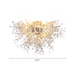 Silver Finish Firework Semi Mount Lighting Modern 22"/23.5" W 8/12/16 Lights Metal Ceiling Mount Light with Crystal Bead Clearhalo 'Ceiling Lights' 'Close To Ceiling Lights' 'Close to ceiling' 'Flush mount' Lighting' 106226